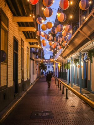 Night Walk at Casco Viejo - Panama City, Panama